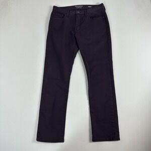 Banana Republic Travel Pants Mens 31x30 Purple Stretch Slim Fit Preppy Traveler